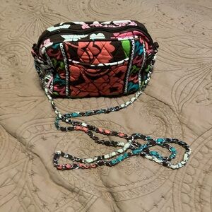 Vera Bradley Pink and Green Floral Crossbody Bag